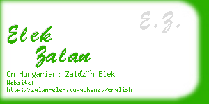elek zalan business card